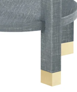 Bungalow 5 New Arrivals Claudette One Drawer Round Side Table Gray 19 Bungalow 5 New Arrivals Claudette One Drawer Round Side Table Gray