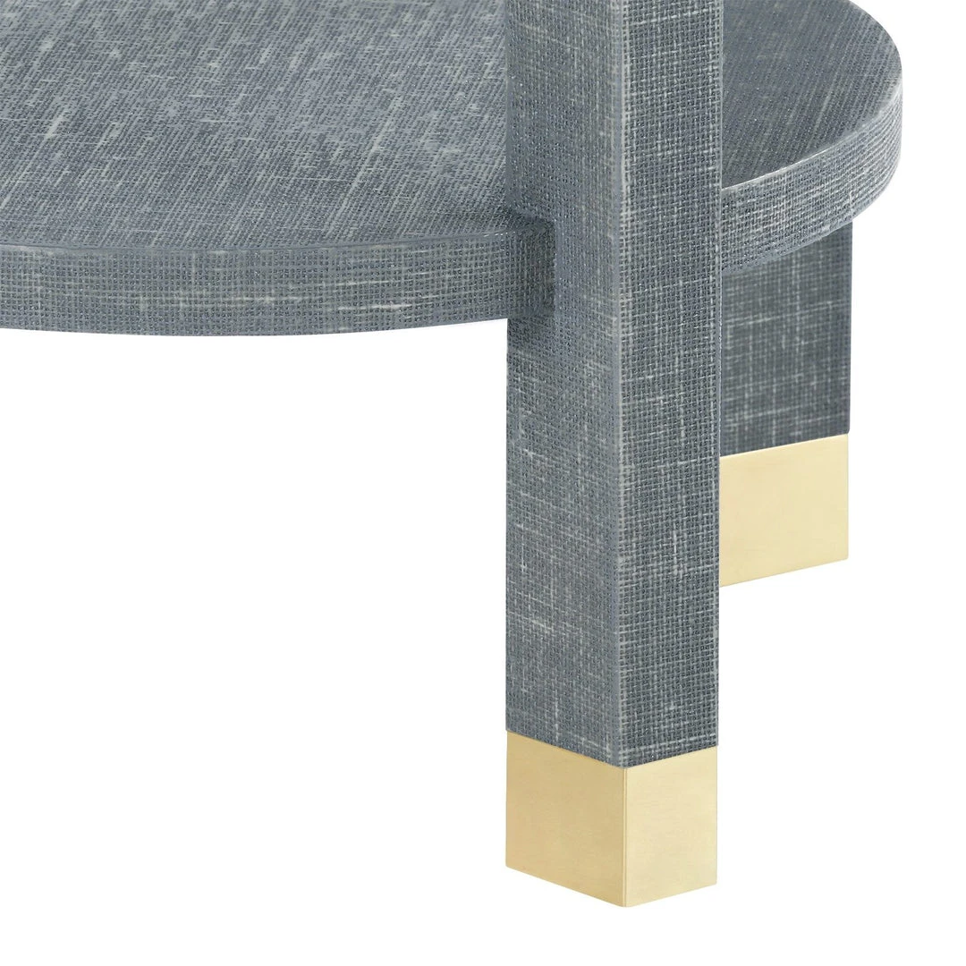 Bungalow 5 New Arrivals Claudette One Drawer Round Side Table Gray 9 Bungalow 5 New Arrivals Claudette One Drawer Round Side Table Gray