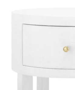 Bungalow 5 Claudette One Drawer Round Side Table White New Arrivals 13 Bungalow 5 Claudette One Drawer Round Side Table White New Arrivals