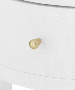 Bungalow 5 Claudette One Drawer Round Side Table White New Arrivals 14 Bungalow 5 Claudette One Drawer Round Side Table White New Arrivals