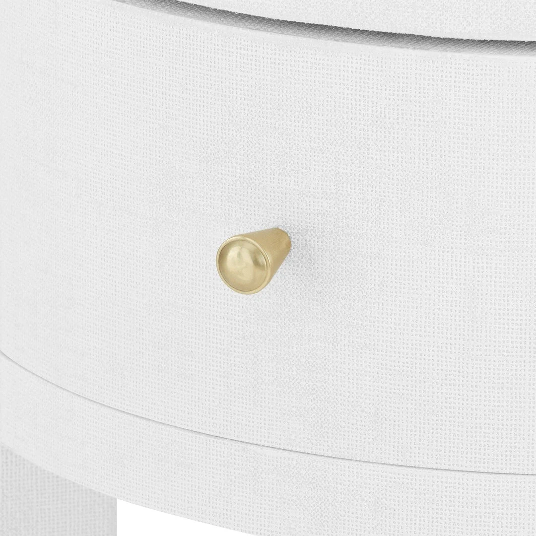 Bungalow 5 Claudette One Drawer Round Side Table White New Arrivals 6 Bungalow 5 Claudette One Drawer Round Side Table White New Arrivals