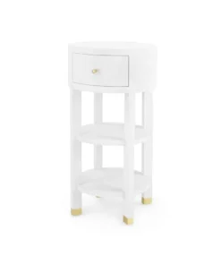 Bungalow 5 Claudette One Drawer Round Side Table White New Arrivals