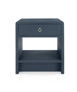 Bungalow 5 New Arrivals Benjamin 1 Drawer Side Table Navy Blue