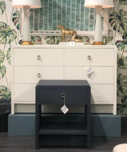 Bungalow 5 New Arrivals Benjamin 1 Drawer Side Table Navy Blue