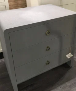Bungalow 5 Bryant Linen 3 Drawer Side Table Gray New Arrivals 15 Bungalow 5 Bryant Linen 3 Drawer Side Table Gray New Arrivals