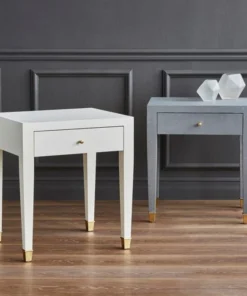 Bungalow 5 Claudette 1 Drawer Side Table White