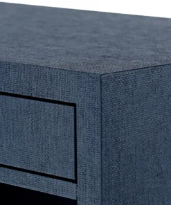 Bungalow 5 New Arrivals Frances 2 Drawer Side Table Navy Blue