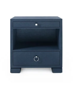Bungalow 5 New Arrivals Frances 2 Drawer Side Table Navy Blue