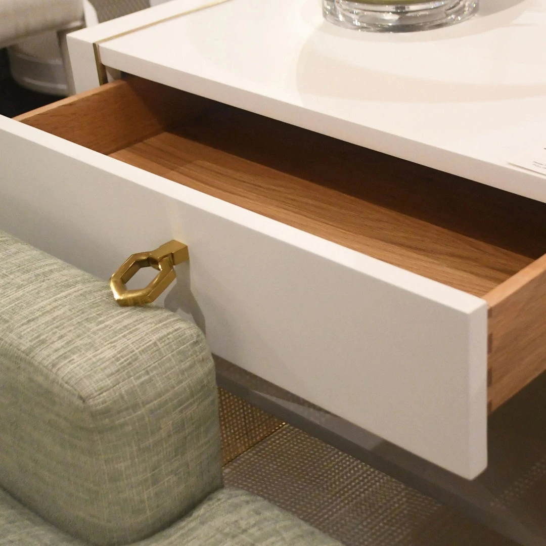 Bungalow 5 Karen 1 Drawer Side Table White 3 Bungalow 5 Karen 1 Drawer Side Table White