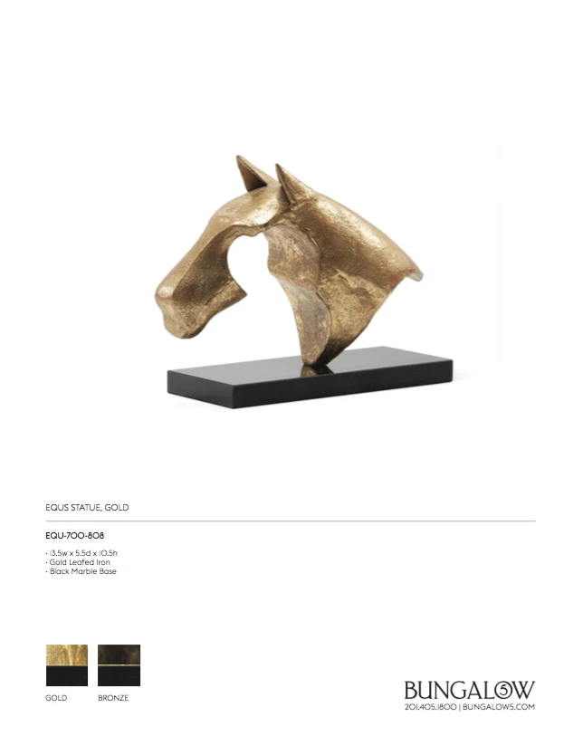 Bungalow 5 Equs Statue Gold New Arrivals 2 Bungalow 5 Equs Statue Gold New Arrivals