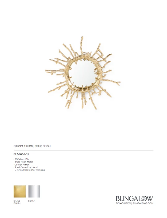 Bungalow 5 Europa Mirror Gold New Arrivals 6 Bungalow 5 Europa Mirror Gold New Arrivals
