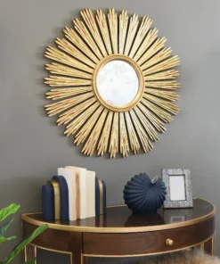 Worlds Away New Arrivals Margeaux Mirror Gold Leaf