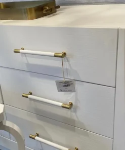 Worlds Away New Arrivals Liam Chest White Lacquer