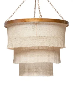 Clayton Gray Home Sales 7 Made Goods New Arrivals Patricia Chandelier Natural Coco Beads And Gold Metal
