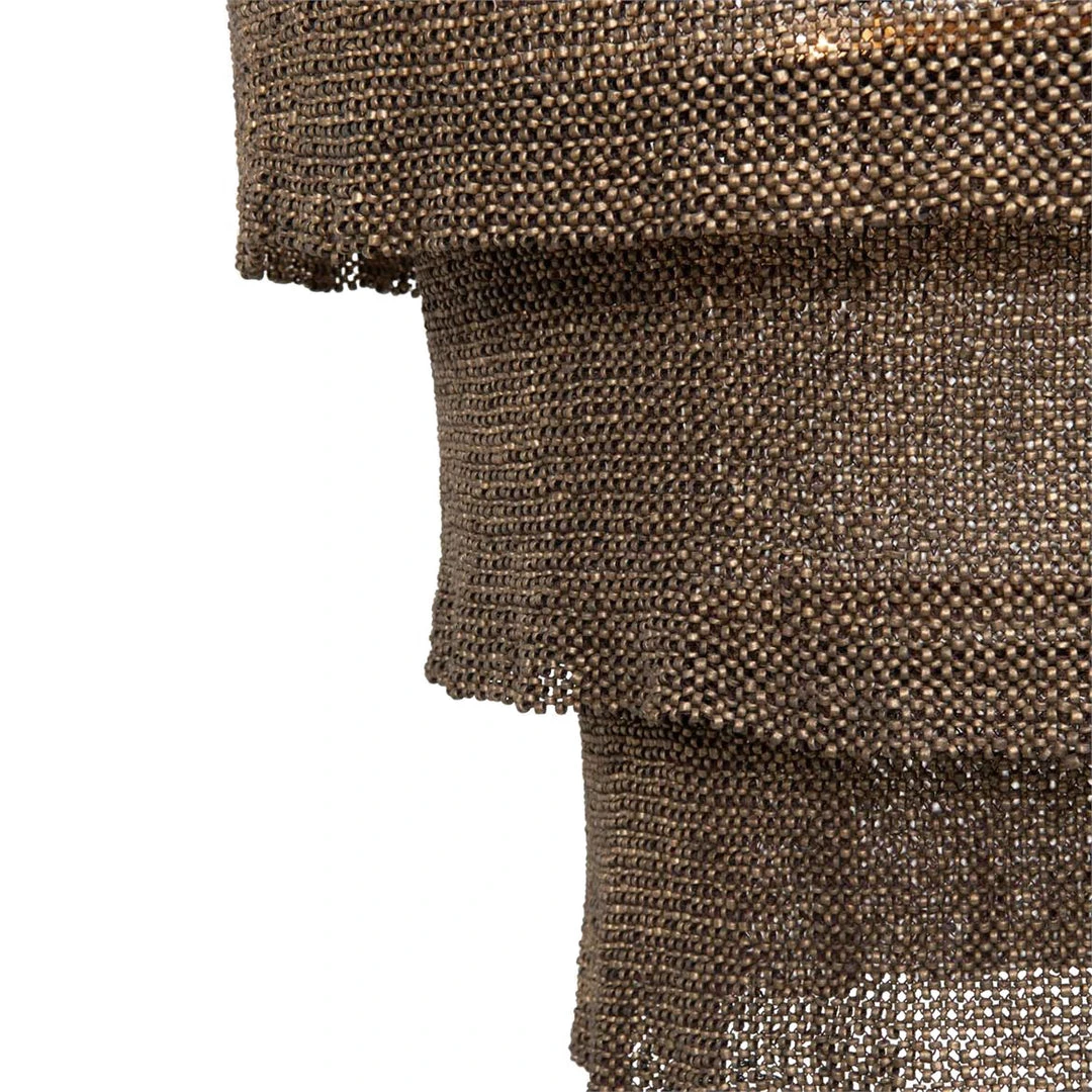 Made Goods Patricia Chandelier Bronze Coco Beads And Gold Metal 7 Made Goods Patricia Chandelier Bronze Coco Beads And Gold Metal