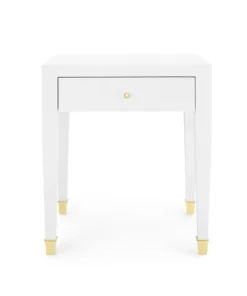 Bungalow 5 Claudette 1 Drawer Side Table White
