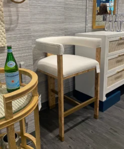 Worlds Away Cruise Counter Stool Burl Wood New Arrivals