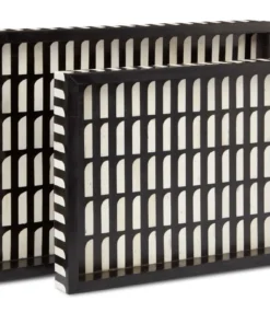 Currey And Company Swoop Tray Set Of Two