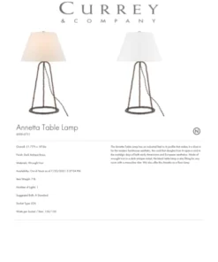 Currey And Company Annetta Table Lamp New Arrivals 7 Currey And Company Annetta Table Lamp New Arrivals