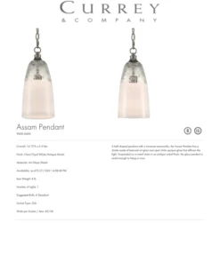 Currey And Company Assam Pendant 7 Currey And Company Assam Pendant