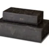 Currey And Company Black Bone Mosaic Box Set Of Two New Arrivals