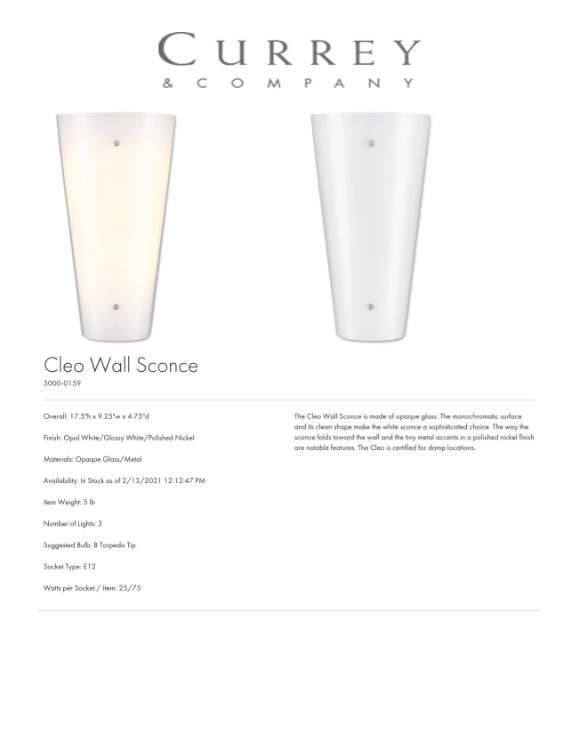 Currey And Company Cleo Wall Sconce 7 Currey And Company Cleo Wall Sconce