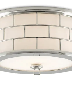 Currey And Company James Flush Mount Polished Nickel New Arrivals