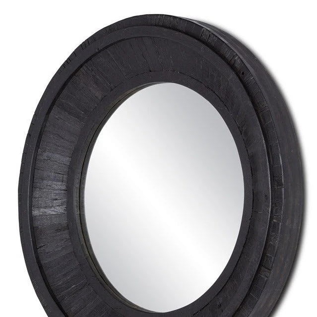 Currey And Company Kanor Black Round Mirror New Arrivals 2 Currey And Company Kanor Black Round Mirror New Arrivals