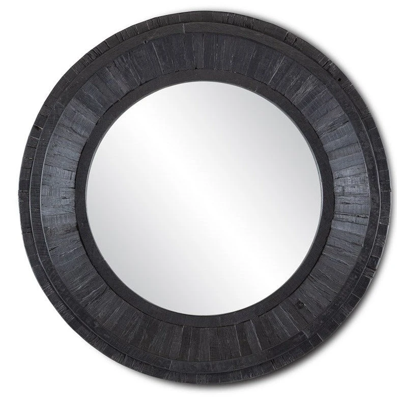 Currey And Company Kanor Black Round Mirror New Arrivals 1 Currey And Company Kanor Black Round Mirror New Arrivals