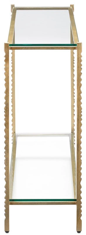 Currey And Company Logan Console Table Gold 3 Currey And Company Logan Console Table Gold