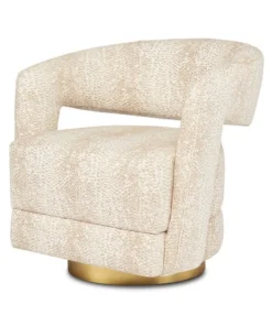 Currey And Company New Arrivals Maren Swivel Chair Wild Natural