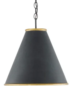 Currey And Company Pierrepont Pendant Black Two Sizes