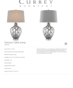 Currey And Company Samara Table Lamp New Arrivals