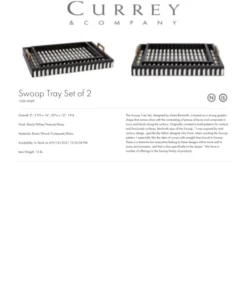 Currey And Company Swoop Tray Set Of Two