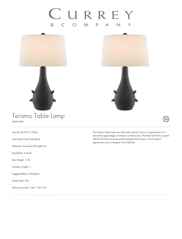 Currey And Company Teramo Table Lamp 4 Currey And Company Teramo Table Lamp