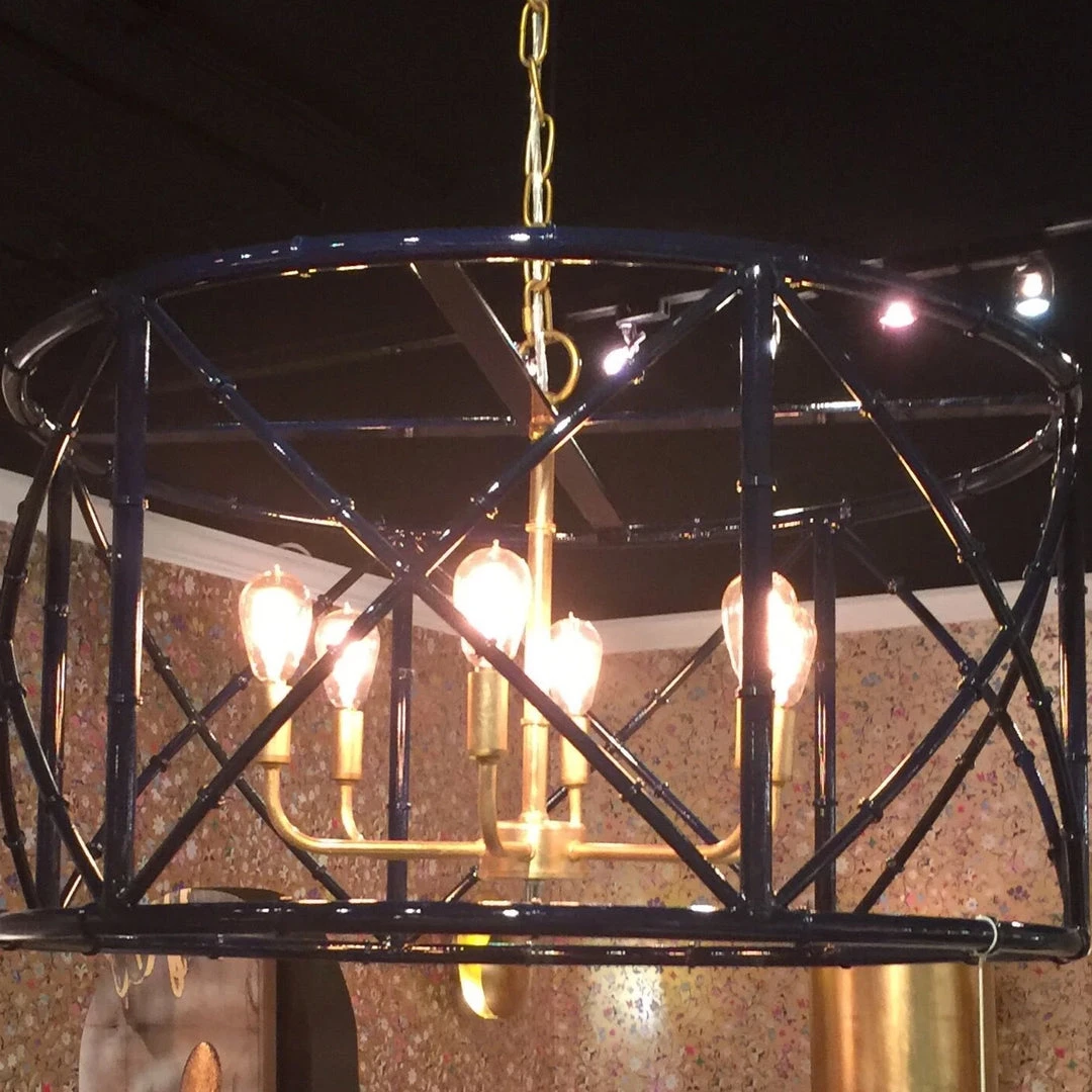 Worlds Away Zia Chandelier Navy 2 Worlds Away Zia Chandelier Navy