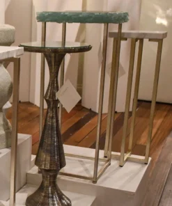 Currey And Company Cora White Drinks Table New Arrivals