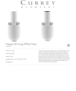 Currey And Company Happy 40 Long White Vase New Arrivals 5 Currey And Company Happy 40 Long White Vase New Arrivals