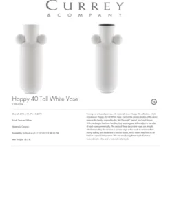 Currey And Company Happy 40 Tall White Vase New Arrivals 5 Currey And Company Happy 40 Tall White Vase New Arrivals