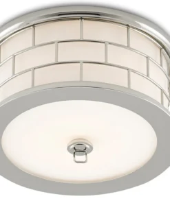 Currey And Company James Flush Mount Polished Nickel New Arrivals