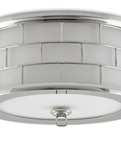 Currey And Company James Flush Mount Polished Nickel New Arrivals