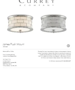 Currey And Company James Flush Mount Polished Nickel New Arrivals