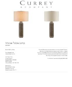 Currey And Company Morse Table Lamp New Arrivals 5 Currey And Company Morse Table Lamp New Arrivals