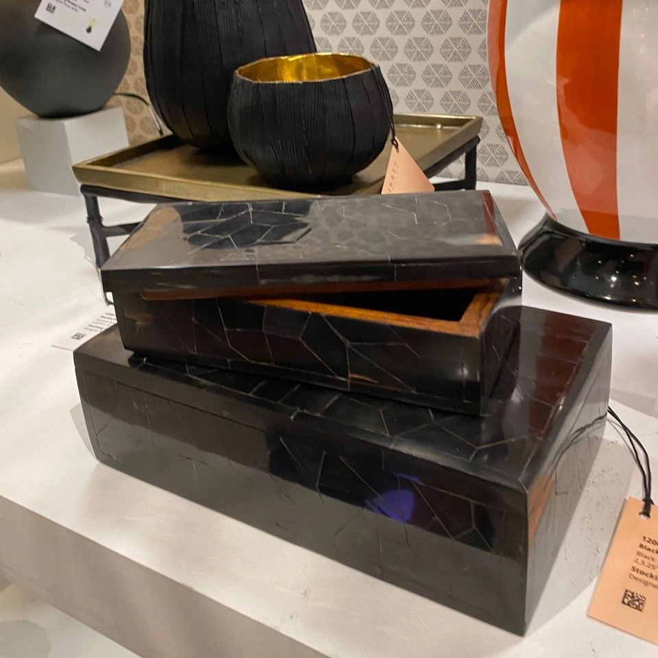 Currey And Company Black Bone Mosaic Box Set Of Two New Arrivals 2 Currey And Company Black Bone Mosaic Box Set Of Two New Arrivals