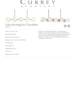 Currey And Company New Arrivals Soba Rectangular Chandelier