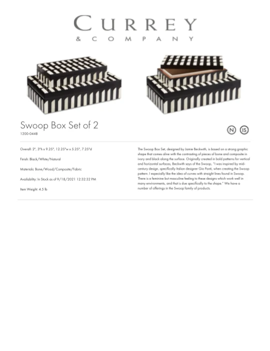 Currey And Company New Arrivals Swoop Box Set Of Two 4 Currey And Company New Arrivals Swoop Box Set Of Two