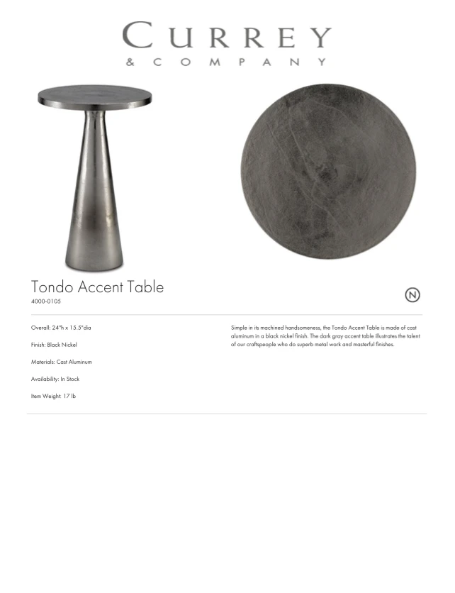 Currey And Company New Arrivals Tondo Accent Table 3 Currey And Company New Arrivals Tondo Accent Table
