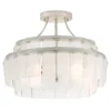 Currey And Company Vintner Blanc Semi-Flush Mount Chandelier