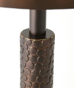 Studio A Hammered Martini Table Bronze With White Marble