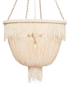 Made Goods New Arrivals Carmen Chandelier Natural Coco Beads